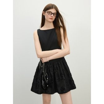 웬스데이딜라잇 WD_Flower bow sleeveless dress