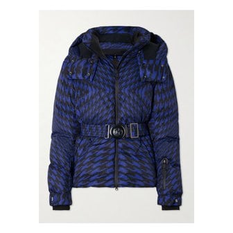 PERFECT MOMENT 퍼펙트 모먼트 조니 워커 캔디스 벨트 퀼팅 프린트 다운 스키 재킷 블루 1647597343755577