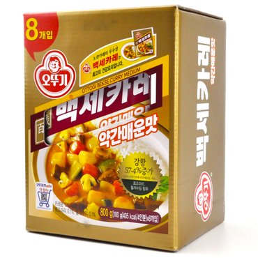  코스트코 오뚜기 약간매운맛 백세카레 800g (100g x 8입) 과립형 분말