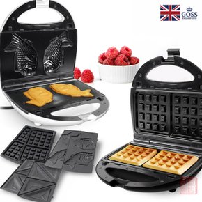 고스 3 IN 1 와플메이커 샌드위치 붕어빵 메이커 와플제조기   GS-WM550W