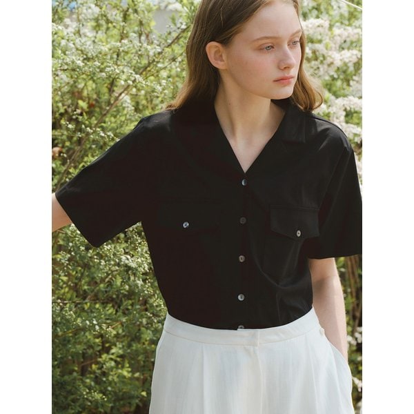 [단독] G Classic Open Collar Half Shirt_2colors