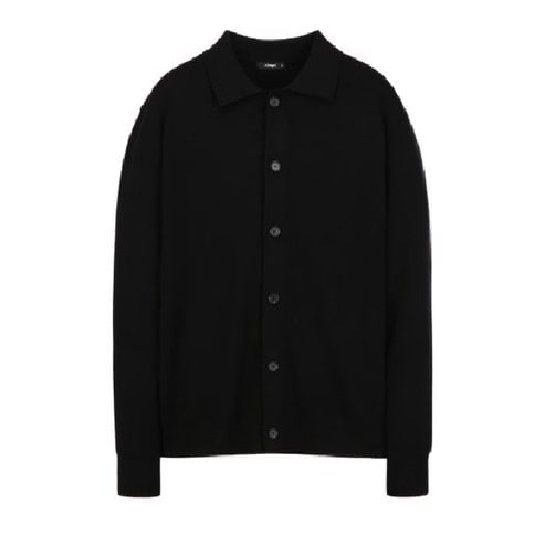 알레그리 [25FW]블랙《Milano Wool》카라넥 가디건(ARSW5C003BK)
