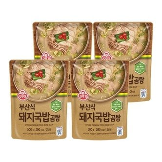  오뚜기 부산식 돼지국밥 곰탕 500g x 4개