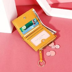  CCB3DE6무광 여성반지갑 지퍼 엠보싱 빨간색 동전수납