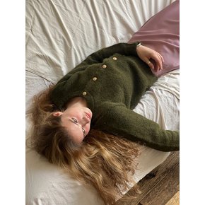 Vintage knit cardigan (Khaki)