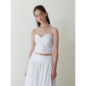 classic bustier blouse top - white