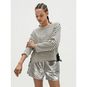 Oversized stripe terry t-shirt