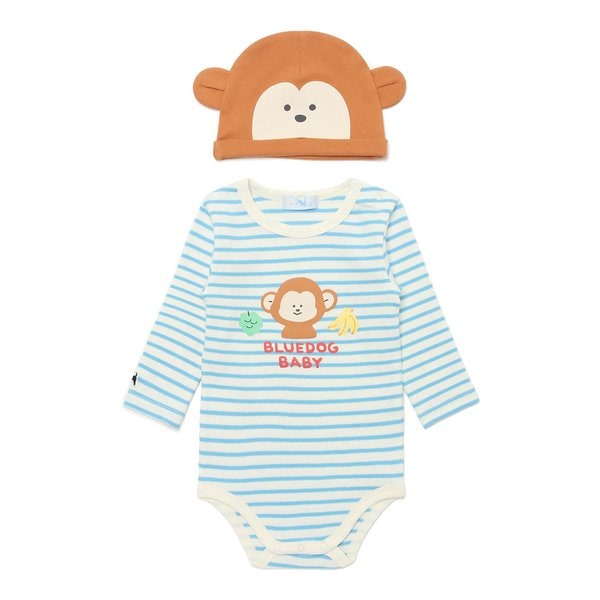 [여주점] [오프라벨 여주점] 블루독베이비 (BL) 몽키SET바디슈트 (45170-676-01)