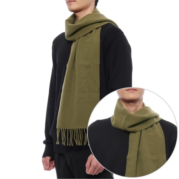 [부산점] 25FW 남성 하트 로고 울 머플러 (USF677 334 298 M 25F)