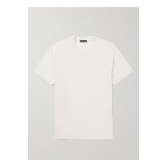 톰포드 슬림핏 리오셀 코튼 혼방 저지 티셔츠 뉴트럴 1647597305716838