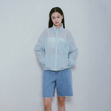 레이브 Shirring String Wind Breaker in S/Blue VW4MM213-21