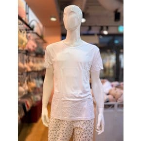 [파주점] 바바라 모달 화이트 남성 반팔 런닝 AMR4384T