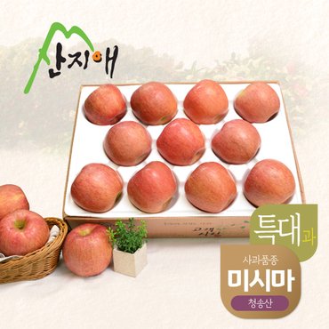  산지애 알뜰 못난이사과(특대) 4kg 1box / 청송산 미시마 , 당도선별