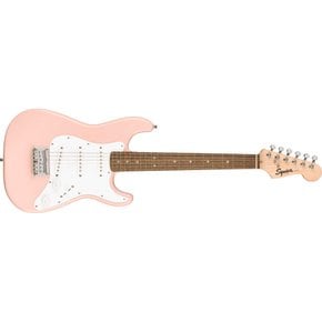 Squier 일렉트릭 기타 Mini Stratocaster, Laurel Fingerboard, Shell Pink 소프트 케이스 포함