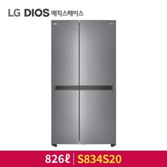 LG 디오스 매직스페이스 양문형 냉장고 826L S834S20