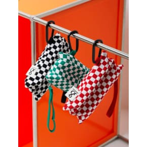Lucky Pleats Knit Pouch Slim Checkmate (All)