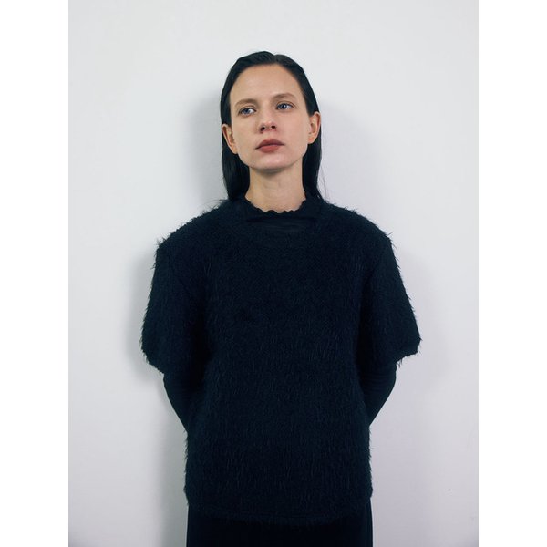 [리퍼브]Cozy Boucle TOP_Black