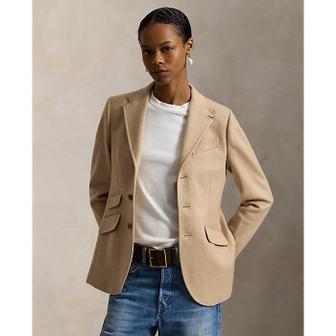 폴로 랄프 로렌 여성 싱글 브레스트 울 해킹 블레이저(WMPOOTWN5V20337230)