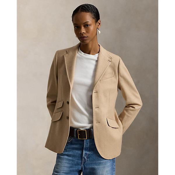 여성 싱글 브레스트 울 해킹 블레이저(WMPOOTWN5V20337230)