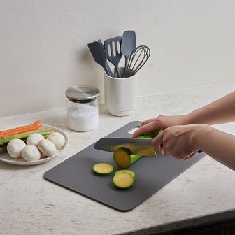JAJU 냄새 색 배임 걱정없는 스테인리스 실리콘 양면도마_그레이 J71N902112000