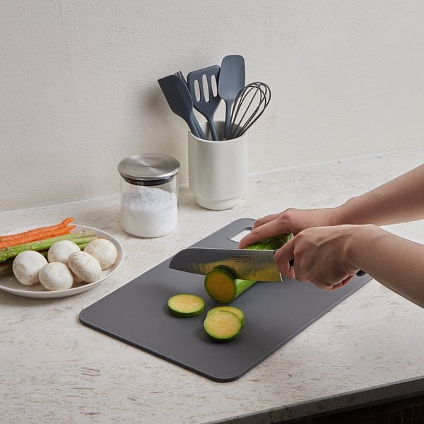냄새 색 배임 걱정없는 스테인리스 실리콘 양면도마_그레이 J71N902112000