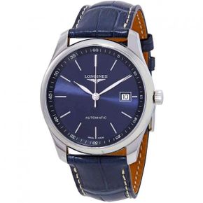 일본 론진 남자시계 Longines Master L27934920 자동블루다이얼 블루레더 남성 워치 1663196