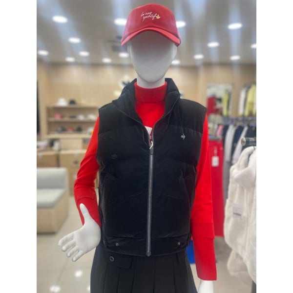 [여주점] 여성 세미글로시 다운 베스트 풀집업 GP422LWVO3 BLCK