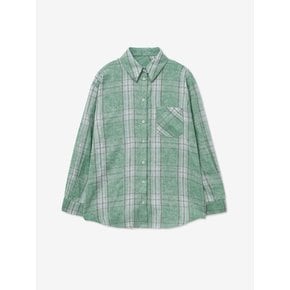 OVER FIT TARTAN CHECK POCKET SHIRT_GREEN