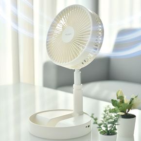 접이식 무선 선풍기 폴딩팬 BLDC 저소음 리모컨 캠핑 야구장 선풍기 화이트