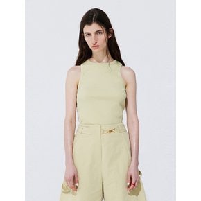 Back Cut-out Sleeveless_Light Green