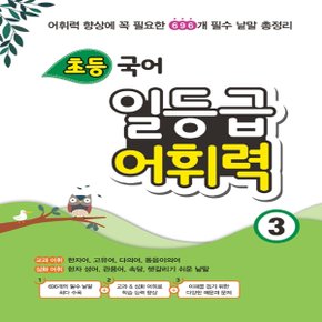 꿈틀 초등 국어 일등급 어휘력 3 - 어휘력 향상에 꼭 필요한 696개 필수 낱말 총정리