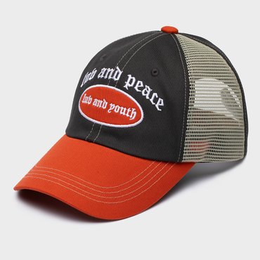 리끌로우 LUV N PEACE BALLCAP CHARCOAL ORANGE