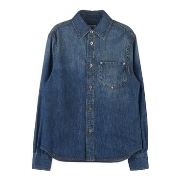 보테가베네타 여성 라이트 워시드 데님 셔츠 725747 V2JL0 4715