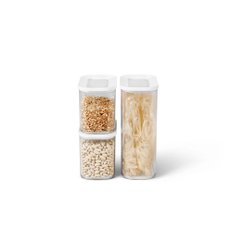 Mepal Modula Storage Jars 메팔 야채 채소 양념 식품 과일 보관 정리 용기 통 3개 세트 White