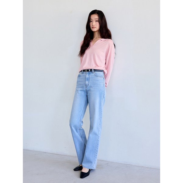 Modern Straight-Leg Denim (Light Blue)