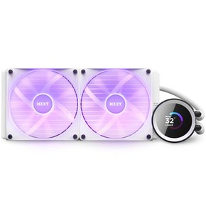 NZXT KRAKEN RGB 280 White 간이 수냉 CPU 쿨러 RL-KR280-W1 140mm RGB 팬 2기 3531