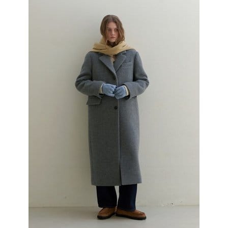 UNNOUT WOOL CLASSIC MAXI COAT GREY