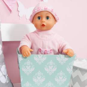 Bayer Design First Words 15 Baby Doll  Soft Pink with Bottle and Pacifier, for Children