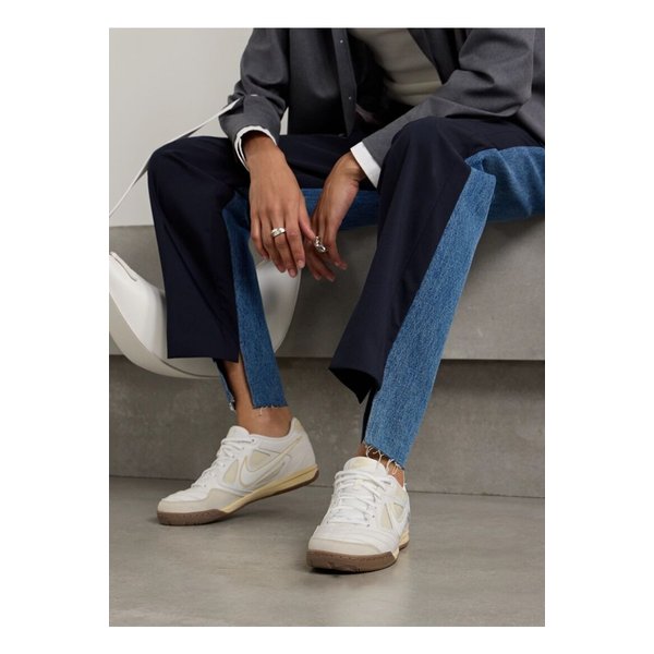 가토 스웨이드 트리밍 메시 가죽 스니커즈 크림 1647597353261510