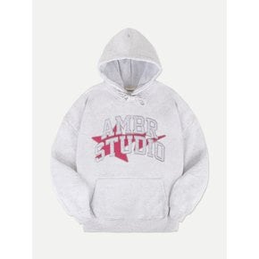 Shooting star Over fit Hoodie AHP1103 (White-Melange)