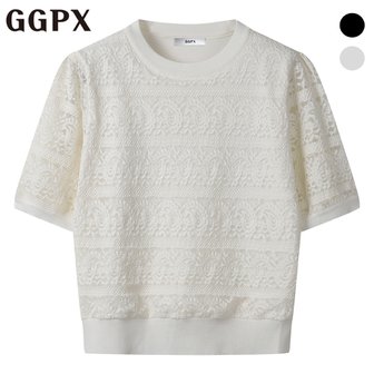 GGPX 레이스 반팔 니트 (GP3KP007F)