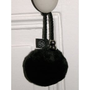 Fur Key Ring_Medium_Black