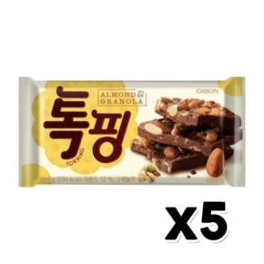 톡핑 아몬드&그래놀라 초콜릿간식 43g x 5개