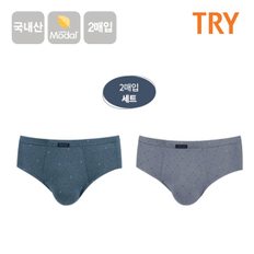 TRY 남성 모달 삼각팬티 맥시 위버 브리프 속옷 2매