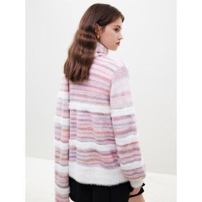 WD_Rainbow stripe cardigan jacket