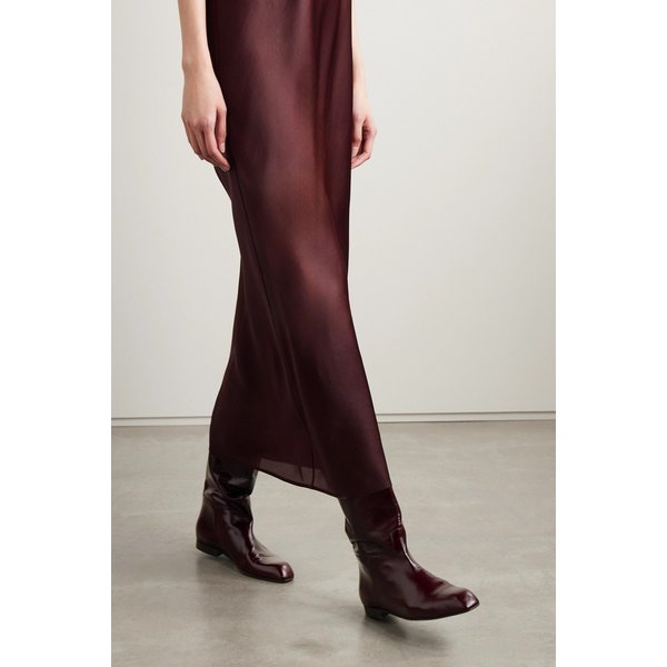 케이트 콜트 글로스 가죽 버건디 니 부츠 46376663162859062