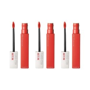 Maybelline 메이블린 Superstay 24 매트 잉크 립스틱 25 Heroine 3팩