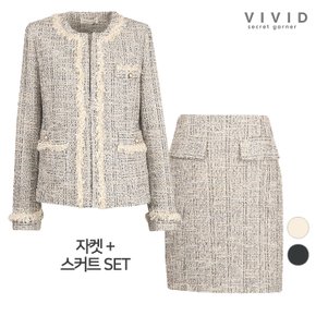 VIVID SET 여성정장 트위드자켓+스커트 가을겨울세트