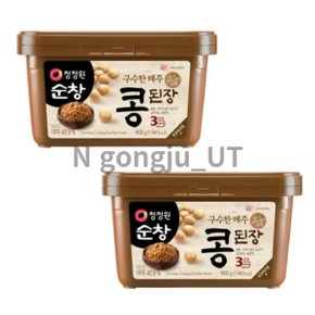 청정원 순창 진한 맛 구수한 메주 콩 된장 900g 2개