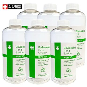 제이큐 소독기전용 리필액 세트 에탄올70% 500ml 6개